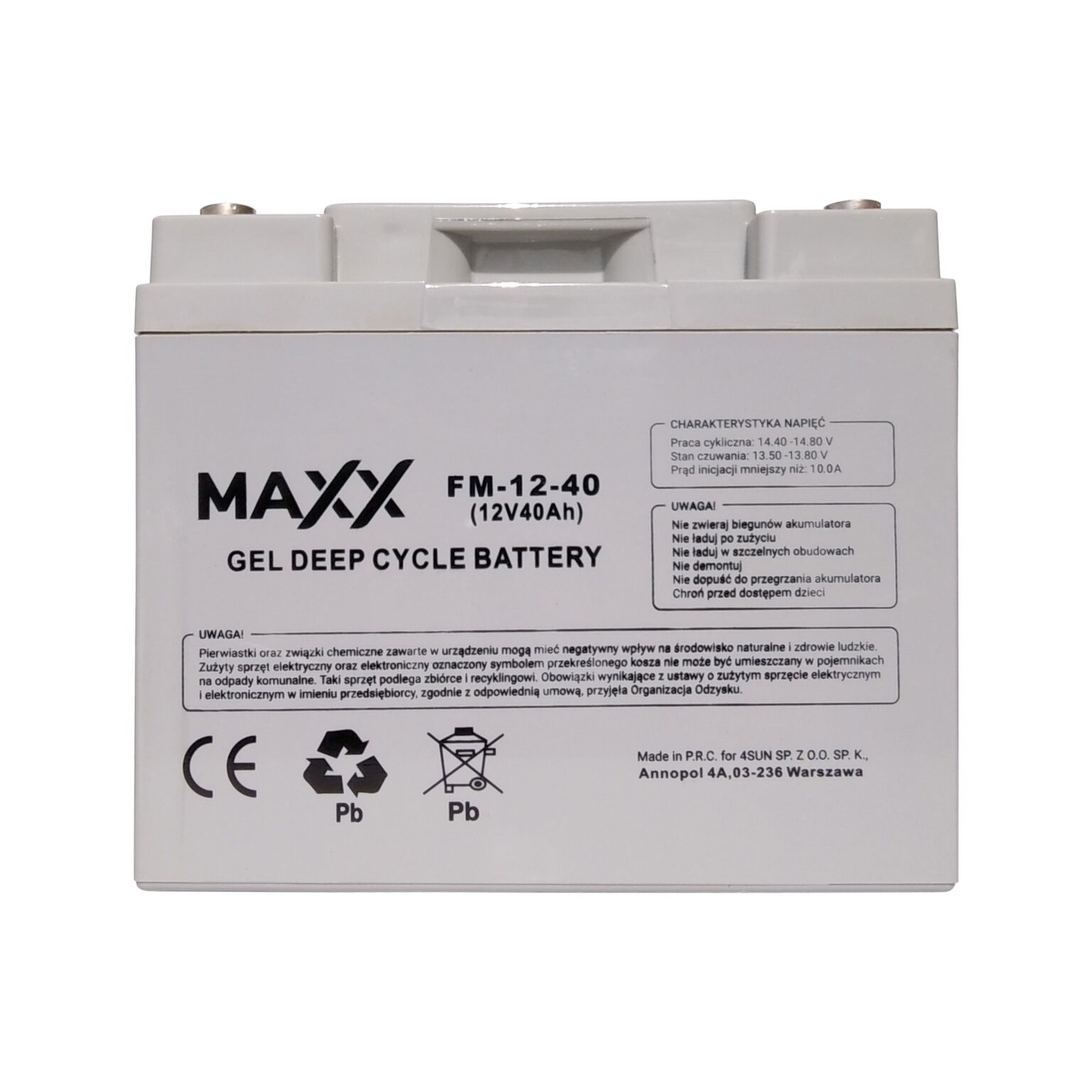 Akumulator żelowy 12-FM-40 40Ah 12V - Zestawy solarne