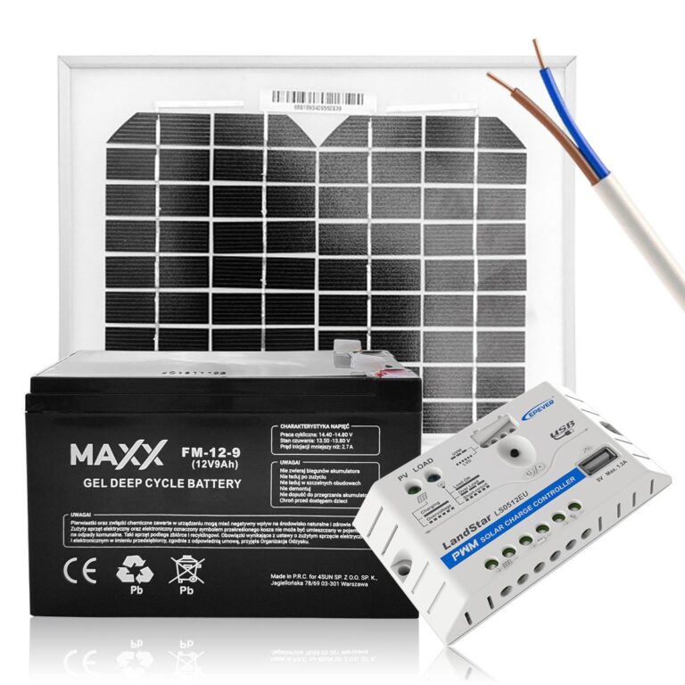 Zestaw solarny 5W 12V / 9Ah