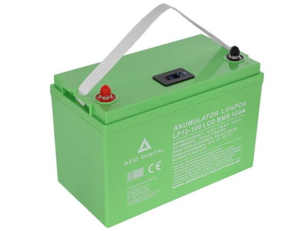 Akumulator LiFePO4 LP12-100 100Ah 12V 100A LCD