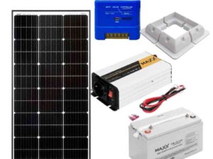 Zestaw fotowoltaiczny OFF-GRID 100W 12V z akumulatorem 80Ah i przetwornicą 600W