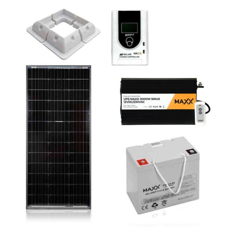 Zestaw solarny 240W MAXX z akumulatorem 80Ah 12/230V 3000W